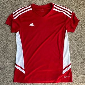 Kids adidas red athletic shirt